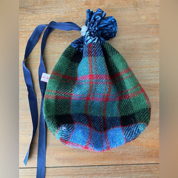 Harris Tweed Wool Drawstring Knitting Bag - Picture 9 of 9